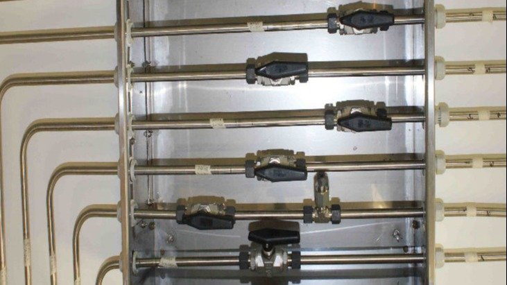 Tablero de válvulas para gases de alta pureza